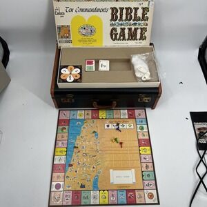 Vintage 1966 Ten Commandments Bible Board Game Cadaco Complete Religion‎